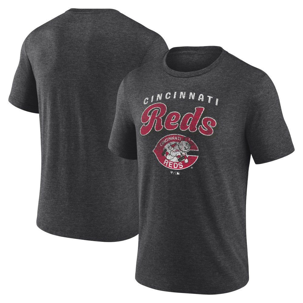 Cincinnati Reds Wonderment Tri-Blend T-Shirt Charcoal