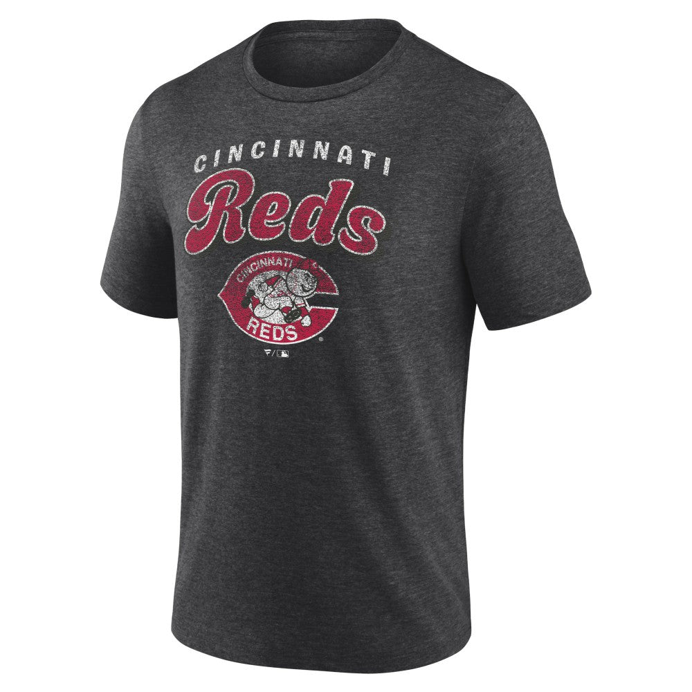 Cincinnati Reds Wonderment Tri-Blend T-Shirt Charcoal