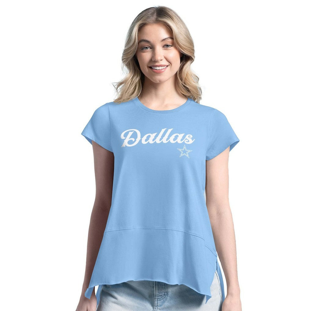 Dallas Cowboys Margaritaville Women's Gametime Is Paradise T-Shirt - Light Blue cheap