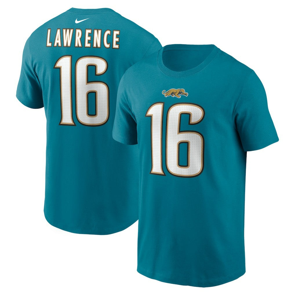 Trevor Lawrence Jacksonville Jaguars Throwback Name & Number T-Shirt - Teal online