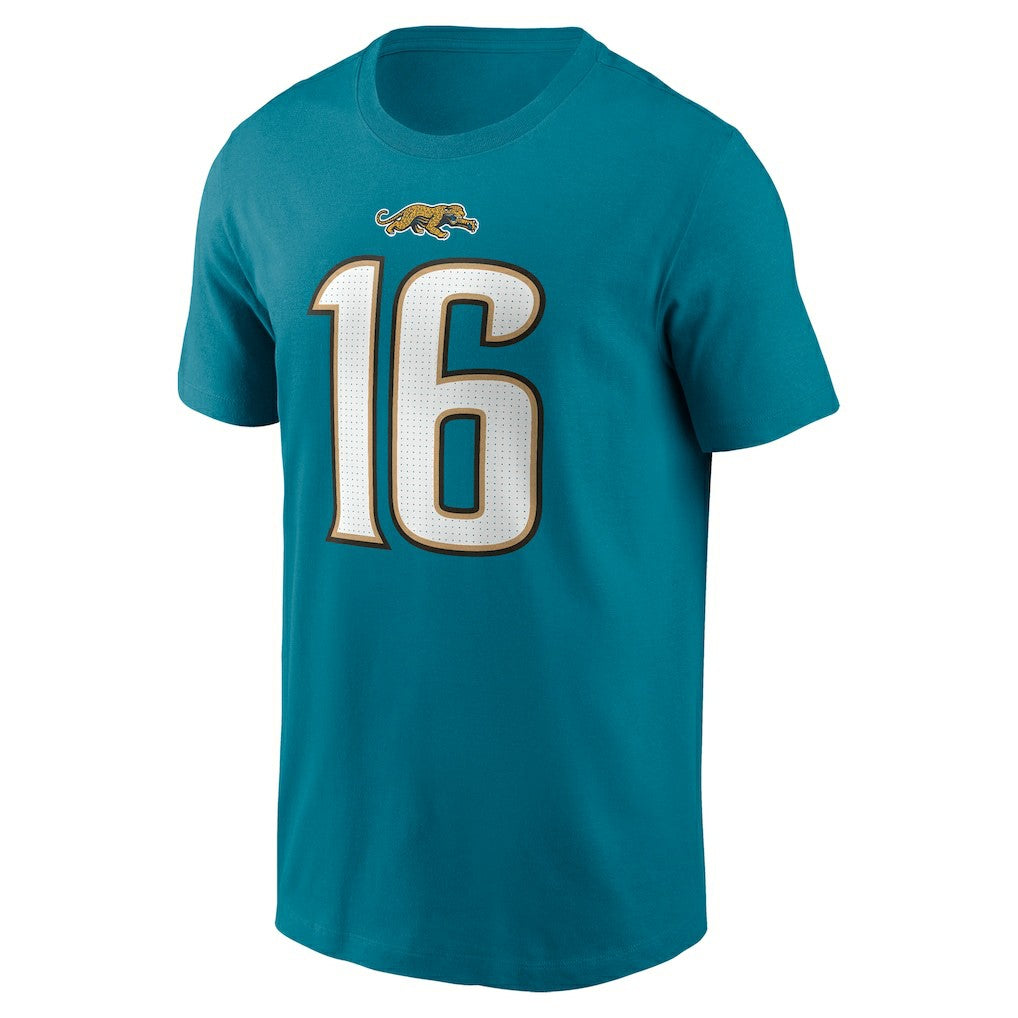 Trevor Lawrence Jacksonville Jaguars Throwback Name & Number T-Shirt - Teal online