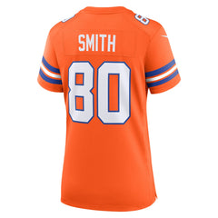 Rod Smith Denver Broncos Women's Mile High Collection 1977 Throwback Retired Player Game Jersey - Orange cheap