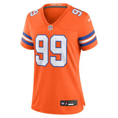 Zach Allen Denver Broncos Women's Mile High Collection 1977 Throwback Player Game Jersey - Orange cheap