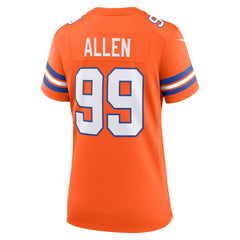 Zach Allen Denver Broncos Women's Mile High Collection 1977 Throwback Player Game Jersey - Orange cheap