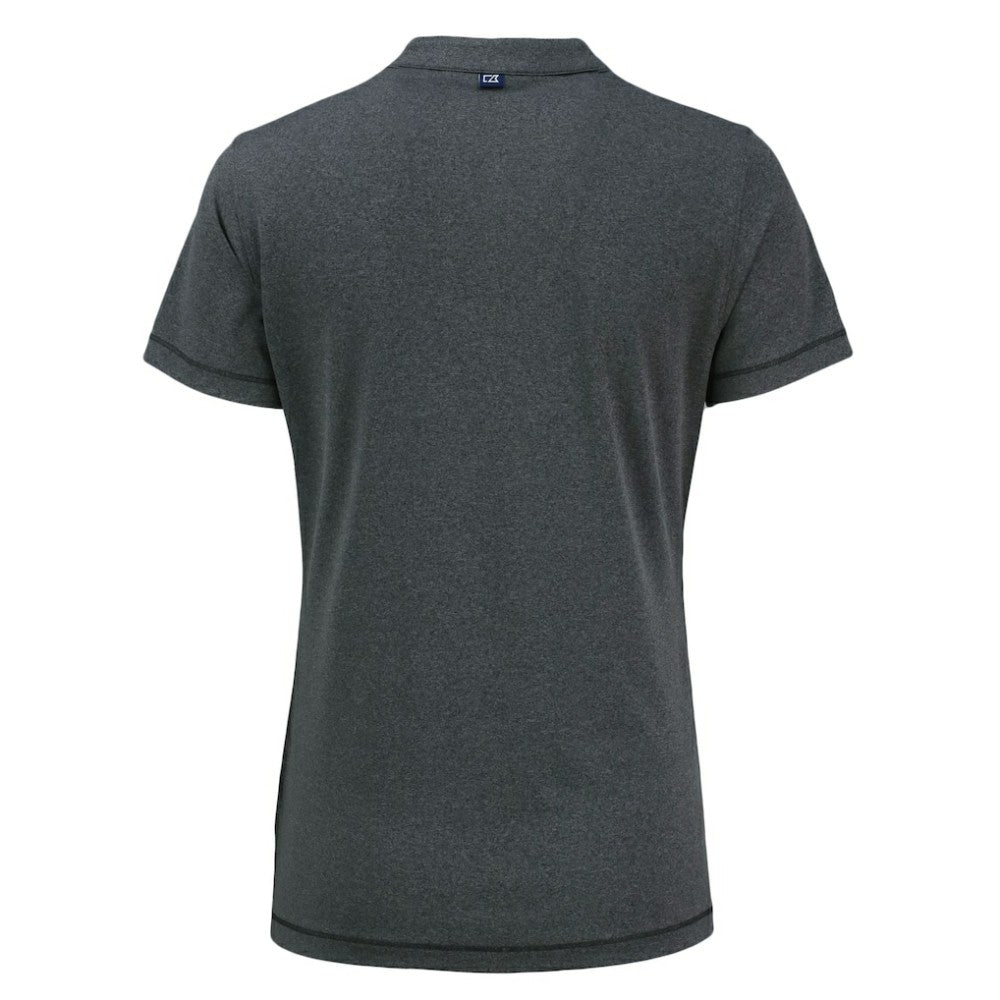Toronto Blue Jays Cutter & Buck Women's Forge Stretch Blade DryTec V-Neck Polo Heather Black