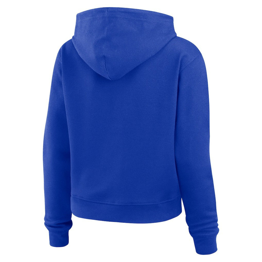 Los Angeles Rams WEAR by Erin Andrews Women's Plus Size Waffle Hoodie Pullover Top - Royal online