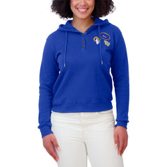 Los Angeles Rams WEAR by Erin Andrews Women's Plus Size Waffle Hoodie Pullover Top - Royal online