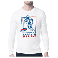 Buffalo Bills Starter Player Grid Graphic Long Sleeve T-Shirt - White discount