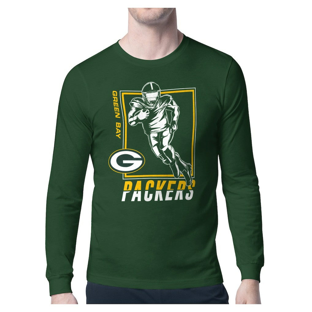 Green Bay Packers Starter Player Grid Graphic Long Sleeve T-Shirt - Olive online