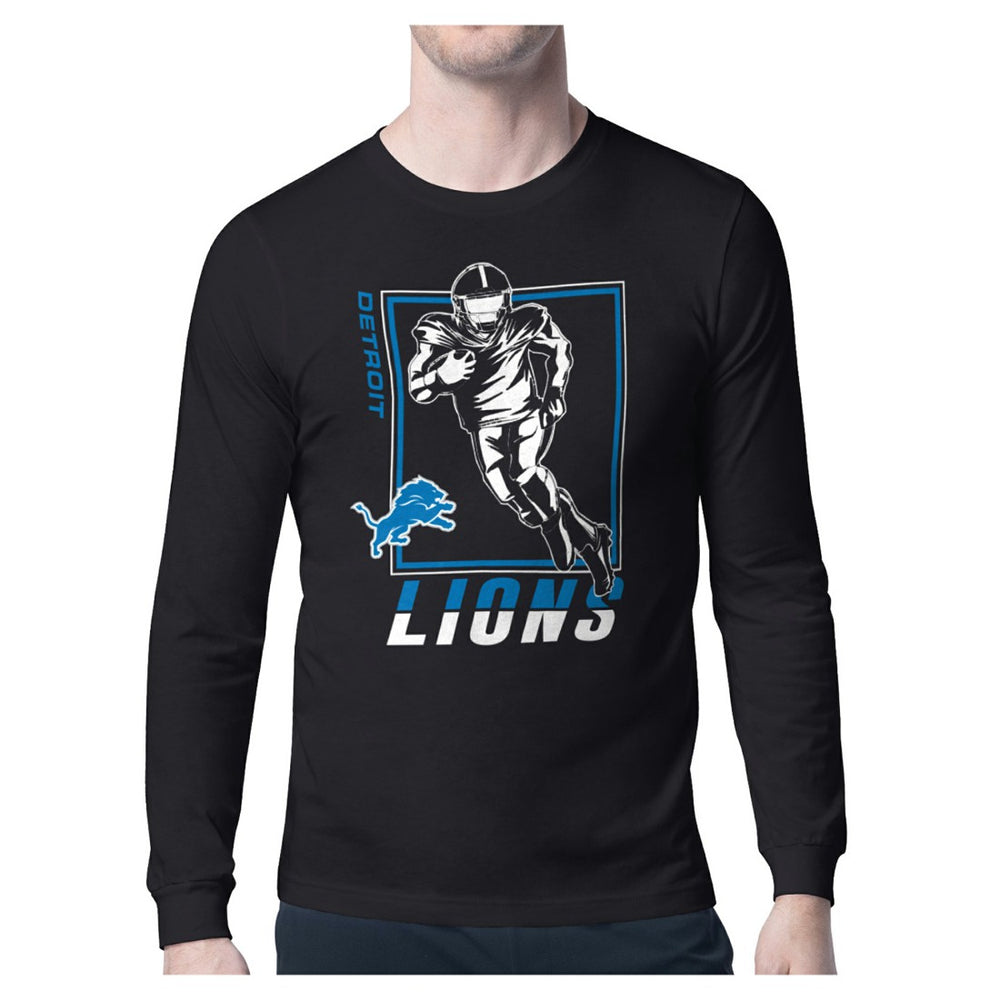 Detroit Lions Starter Player Grid Graphic Long Sleeve T-Shirt - Black for sale