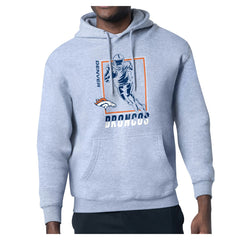 Denver Broncos Starter Player Grid Pullover Hoodie - Heather Gray cheap