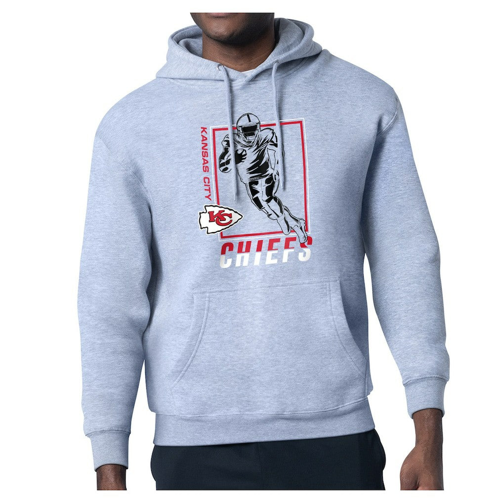 Kansas City Chiefs Starter Player Grid Pullover Hoodie - Heather Gray sale