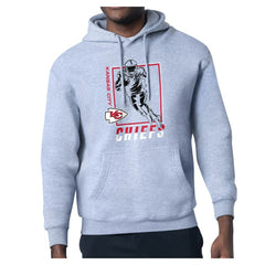 Kansas City Chiefs Starter Player Grid Pullover Hoodie - Heather Gray sale