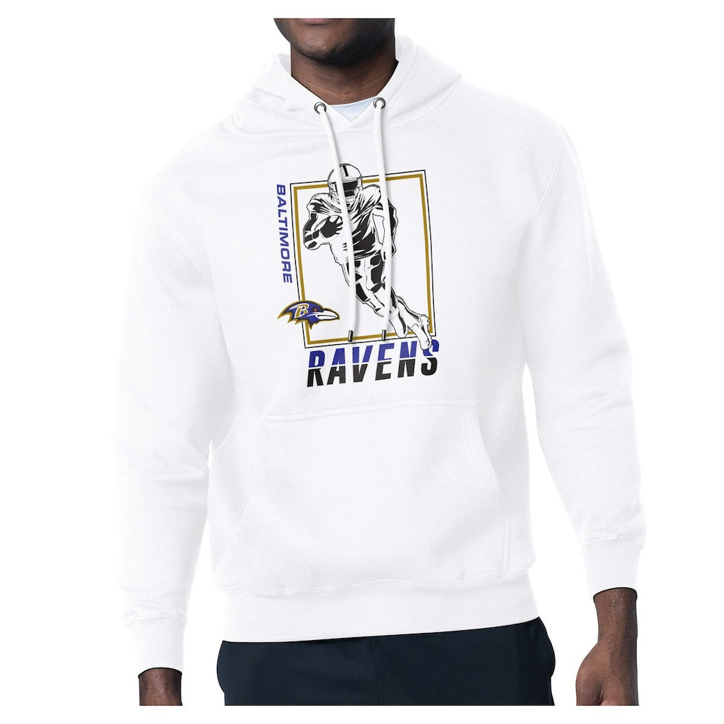 Baltimore Ravens Starter Player Grid Pullover Hoodie - White discount
