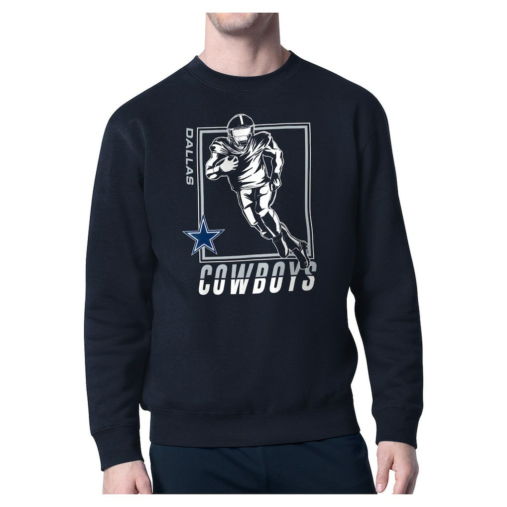 Dallas Cowboys Starter Player Grid Pullover Sweatshirt - Navy cheap