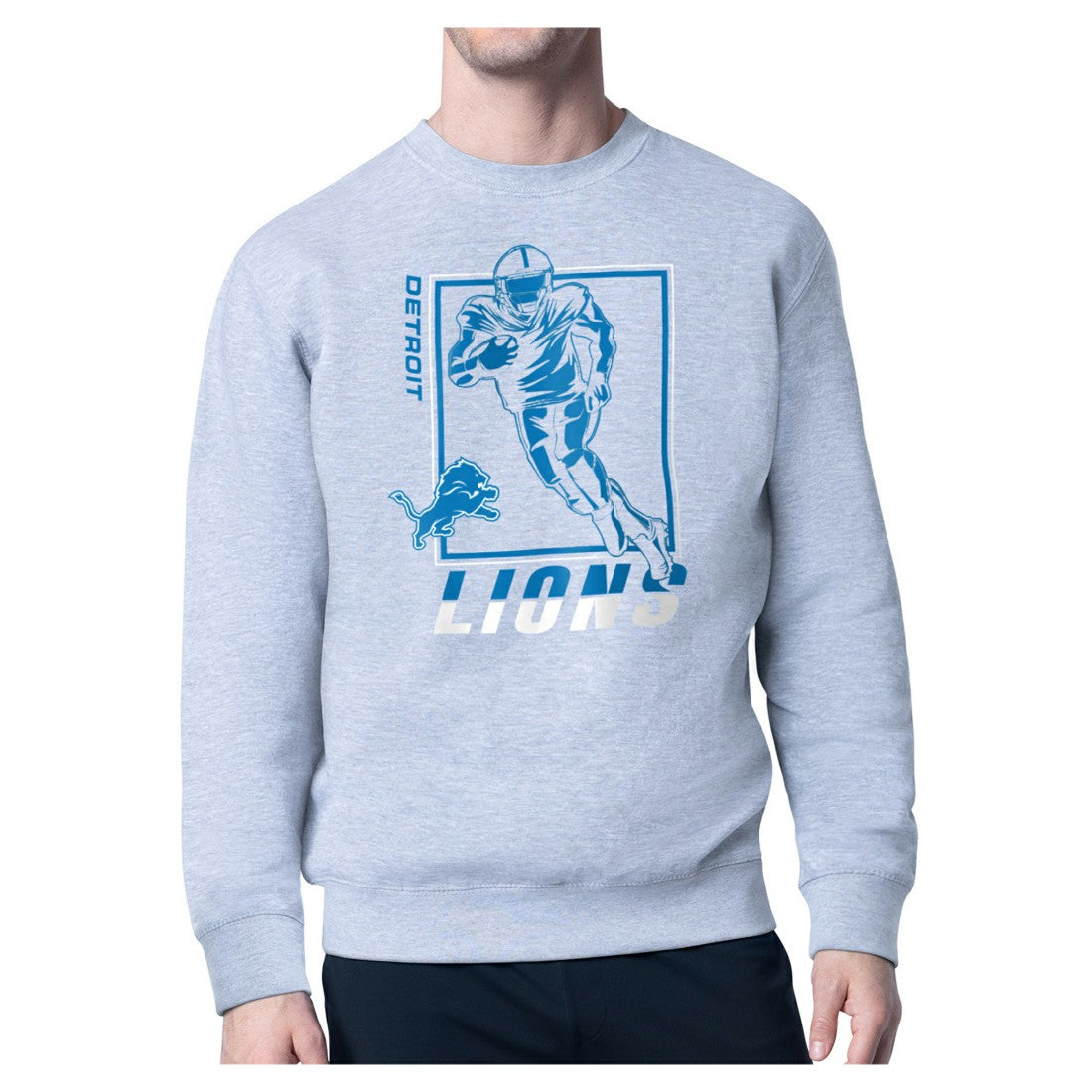 Detroit Lions Starter Player Grid Pullover Sweatshirt - Heather Gray sale