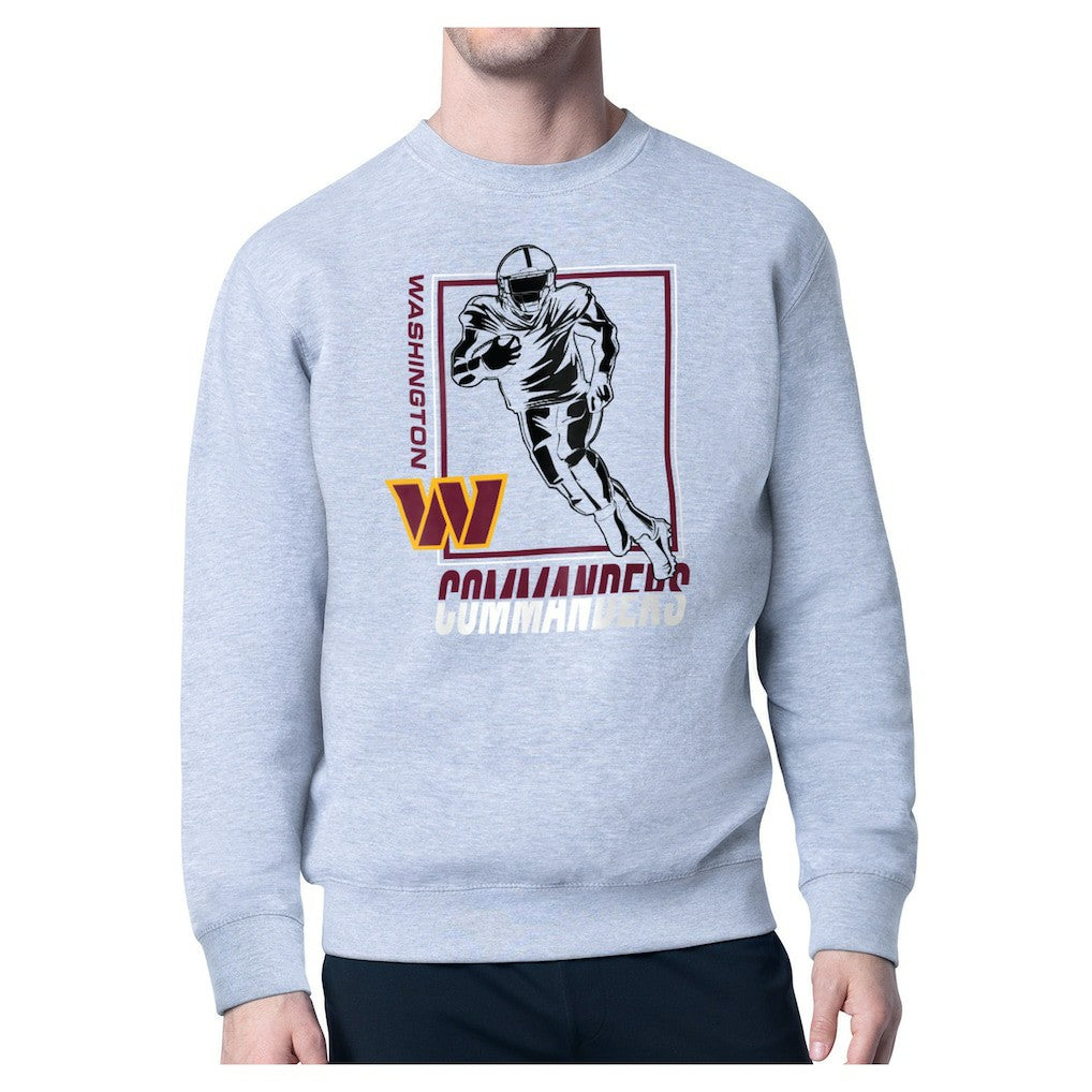Washington Commanders Starter Player Grid Pullover Sweatshirt - Heather Gray for sale