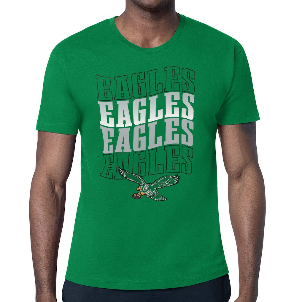 Philadelphia Eagles Starter Stacked Retro Logo T-Shirt - Kelly Green discount