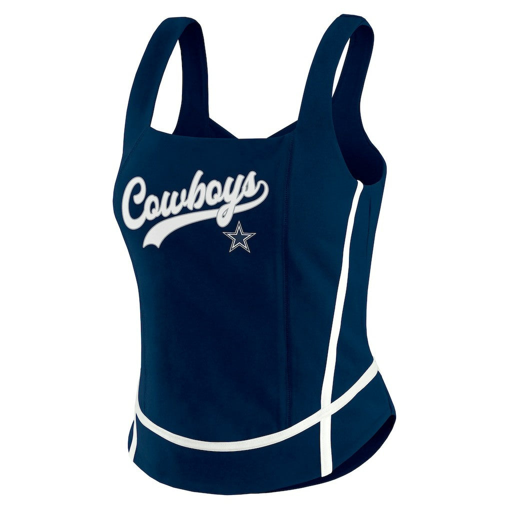 Dallas Cowboys WEAR by Erin Andrews Women's Square Neck Tank Top - Navy outlet