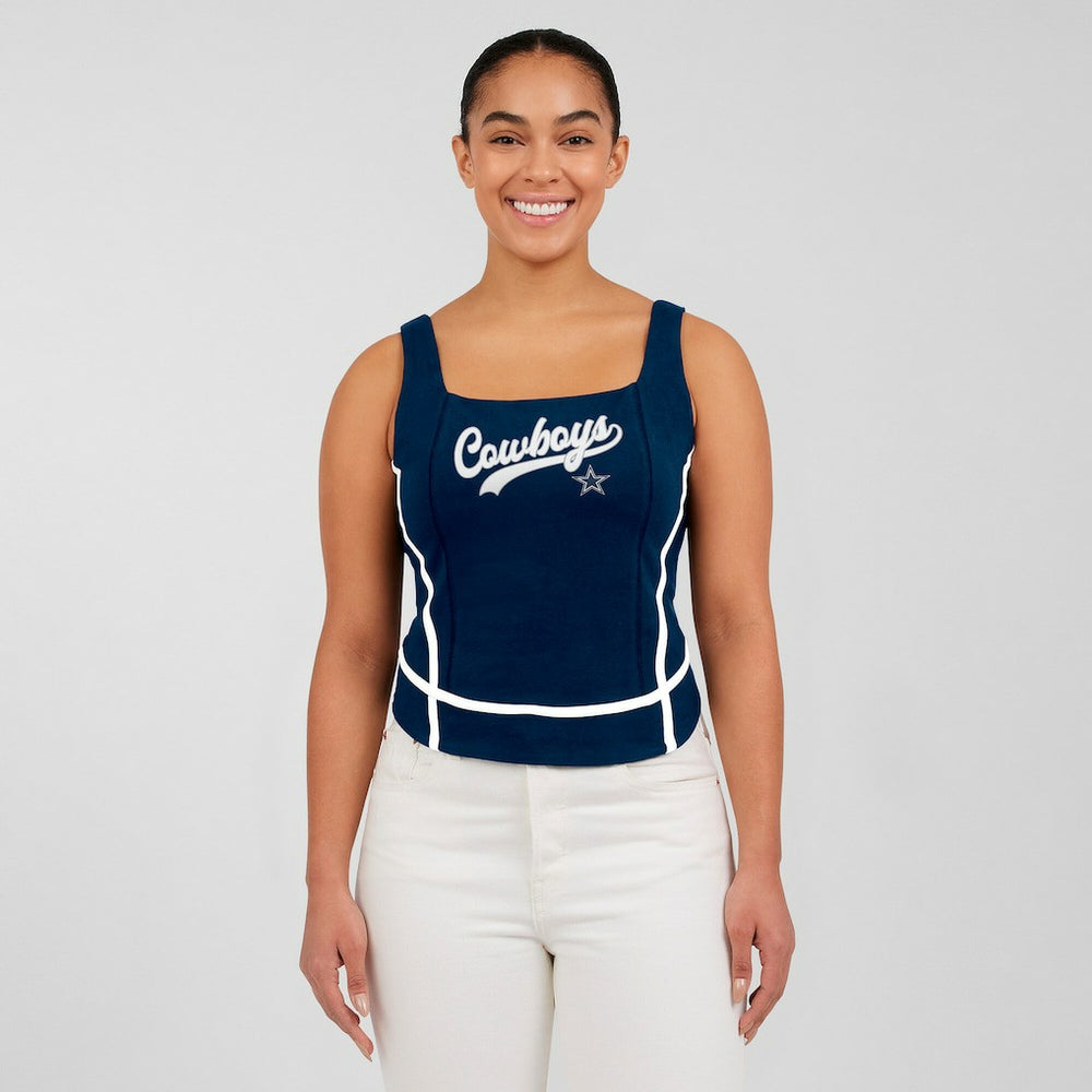 Dallas Cowboys WEAR by Erin Andrews Women's Square Neck Tank Top - Navy outlet