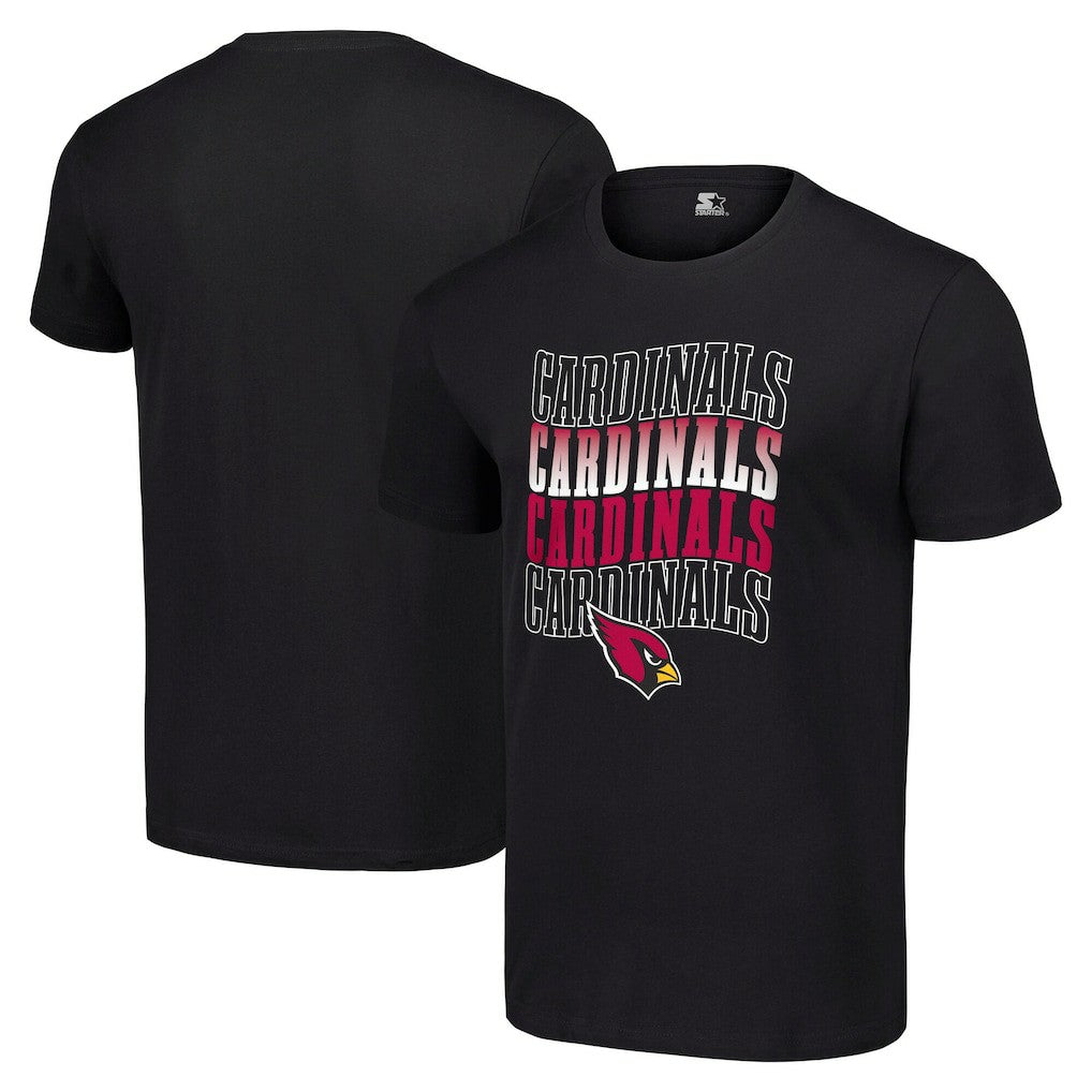 Arizona Cardinals Starter Four Team Name Logo T-Shirt - Black outlet