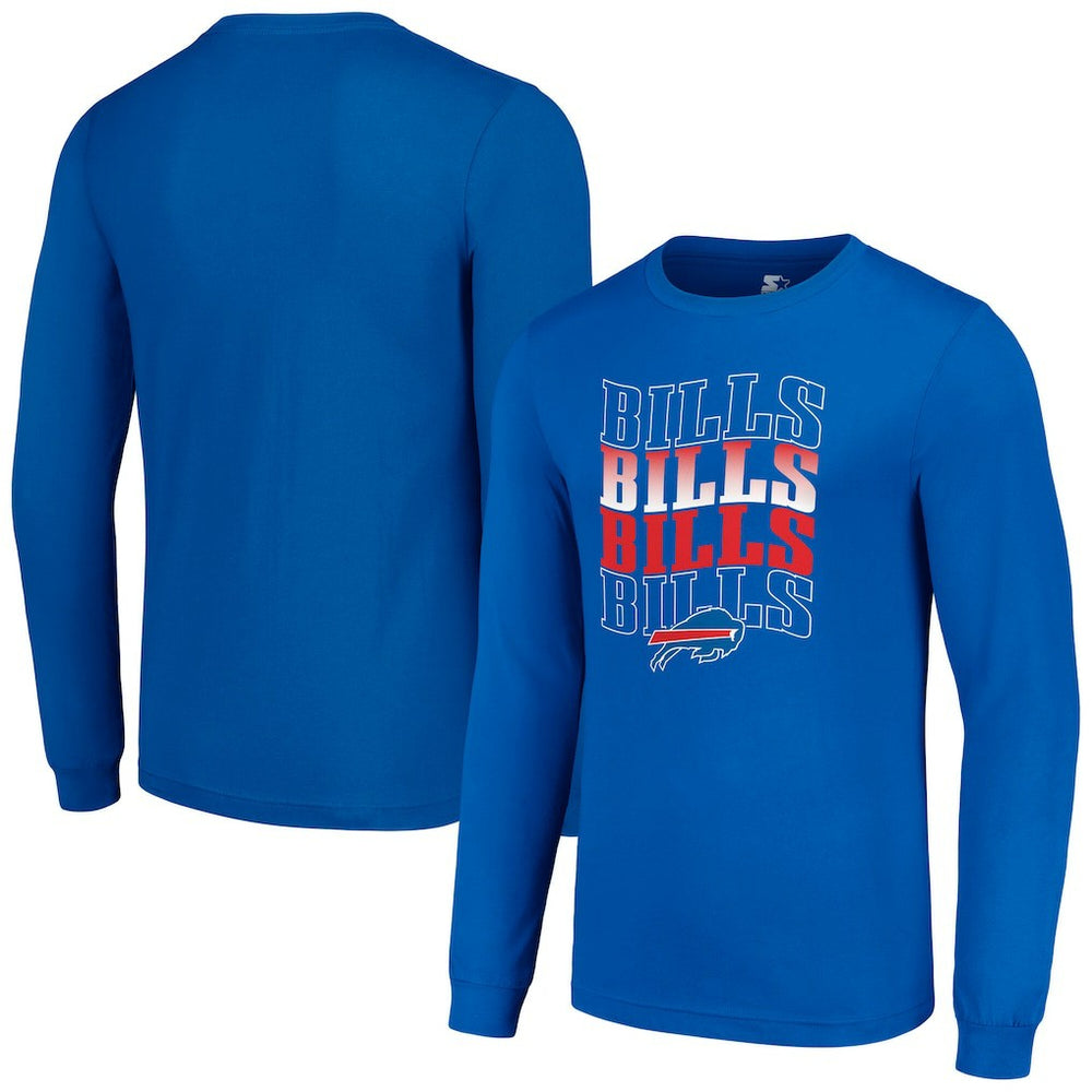 Buffalo Bills Starter Team Name Graphic Long Sleeve T-Shirt - Royal cheap