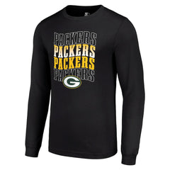 Green Bay Packers Starter Team Name Graphic Long Sleeve T-Shirt - Black for sale