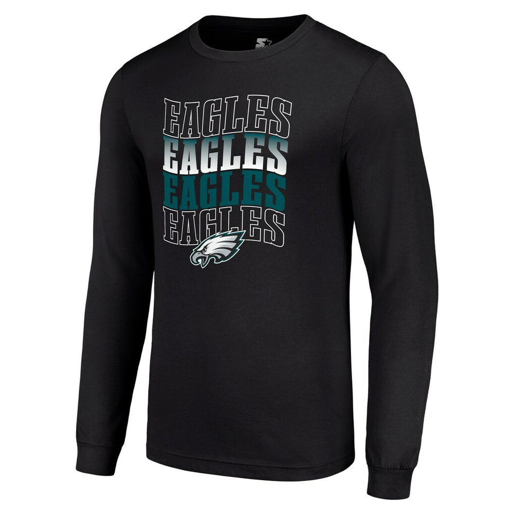 Philadelphia Eagles Starter Team Name Graphic Long Sleeve T-Shirt - Black online