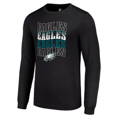 Philadelphia Eagles Starter Team Name Graphic Long Sleeve T-Shirt - Black online