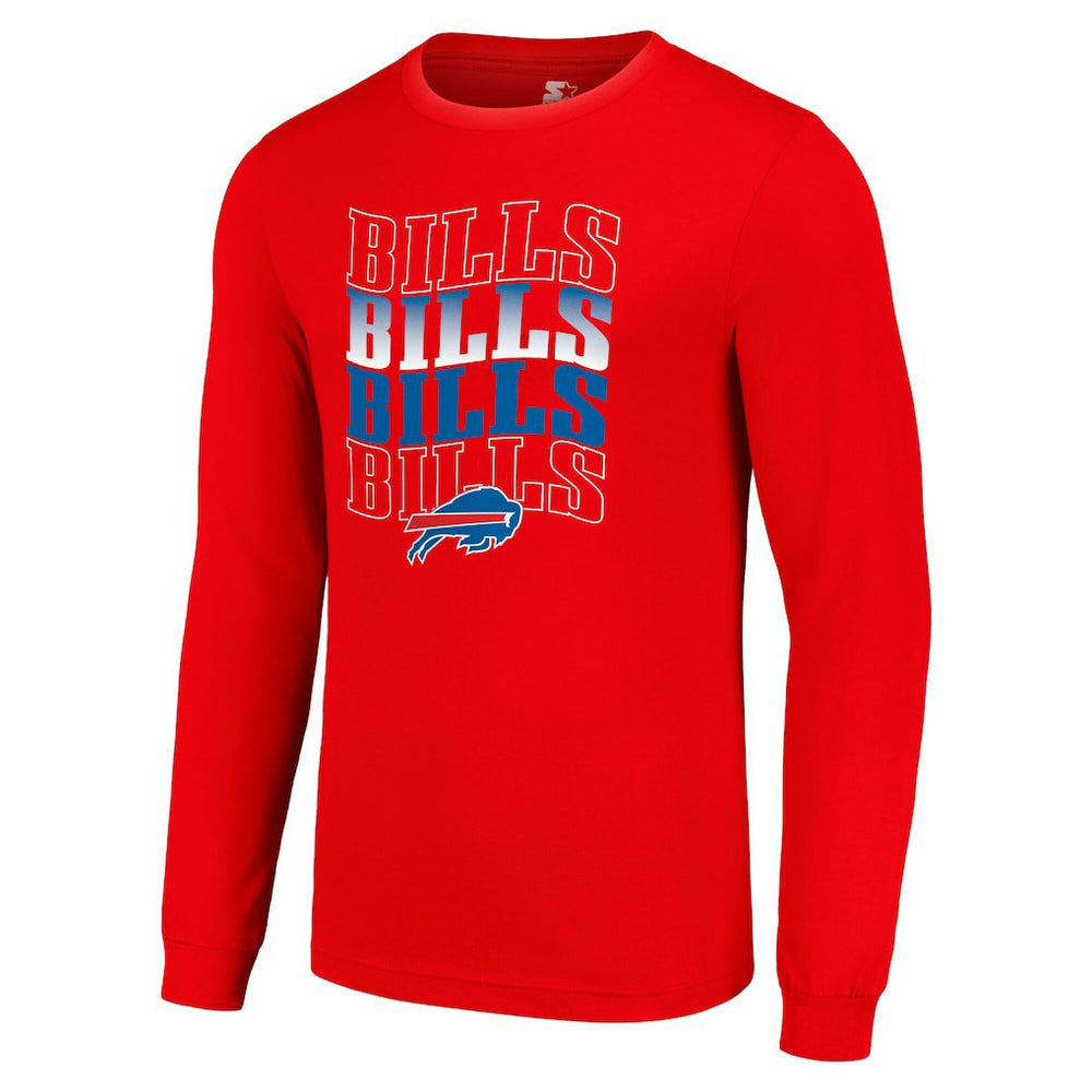 Buffalo Bills Starter Team Name Graphic Long Sleeve T-Shirt - Red discount