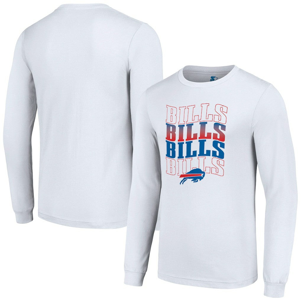 Buffalo Bills Starter Team Name Graphic Long Sleeve T-Shirt - White on sale