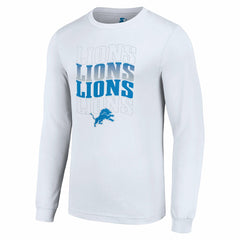 Detroit Lions Starter Team Name Graphic Long Sleeve T-Shirt - White on sale
