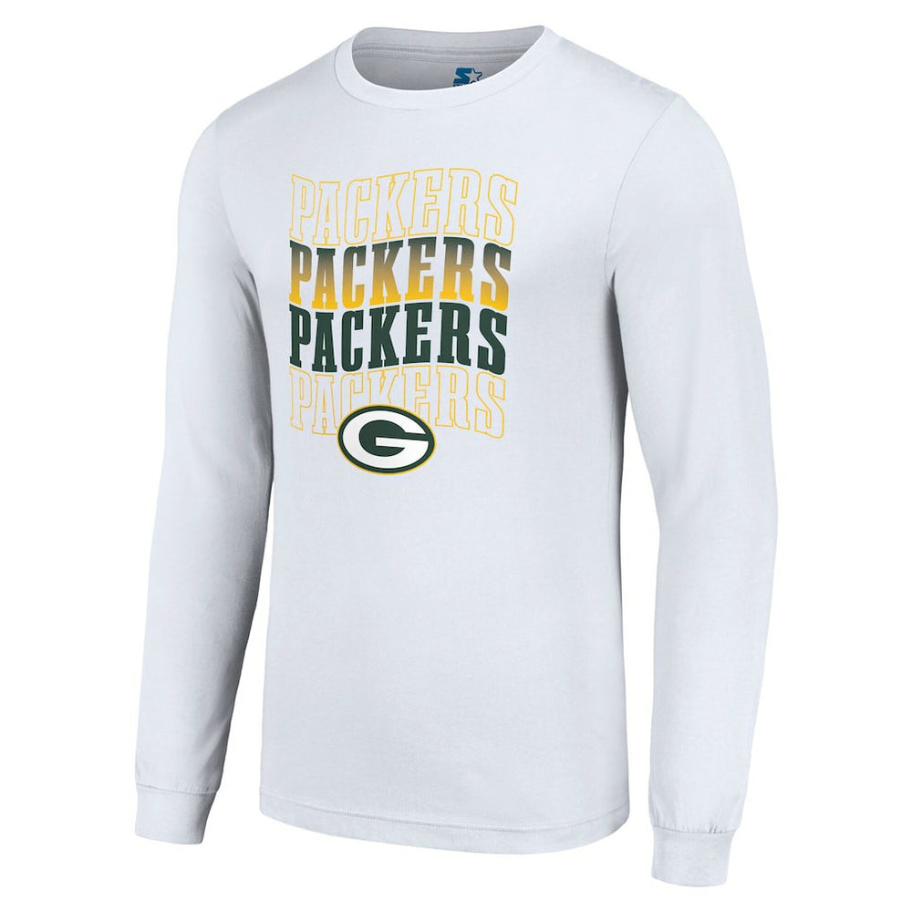 Green Bay Packers Starter Team Name Graphic Long Sleeve T-Shirt - White sale