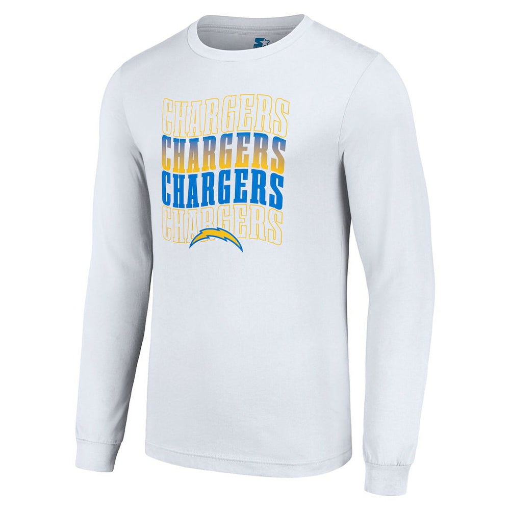 Los Angeles Chargers Starter Team Name Graphic Long Sleeve T-Shirt - White on sale