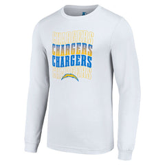 Los Angeles Chargers Starter Team Name Graphic Long Sleeve T-Shirt - White on sale
