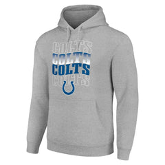 Indianapolis Colts Starter Four Team Name Logo Fleece Pullover Hoodie - Heather Gray online