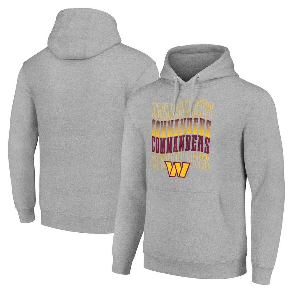 Washington Commanders Starter Four Team Name Logo Fleece Pullover Hoodie - Heather Gray sale