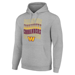 Washington Commanders Starter Four Team Name Logo Fleece Pullover Hoodie - Heather Gray sale