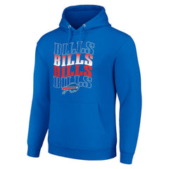 Buffalo Bills Starter Four Team Name Logo Fleece Pullover Hoodie - Royal sale