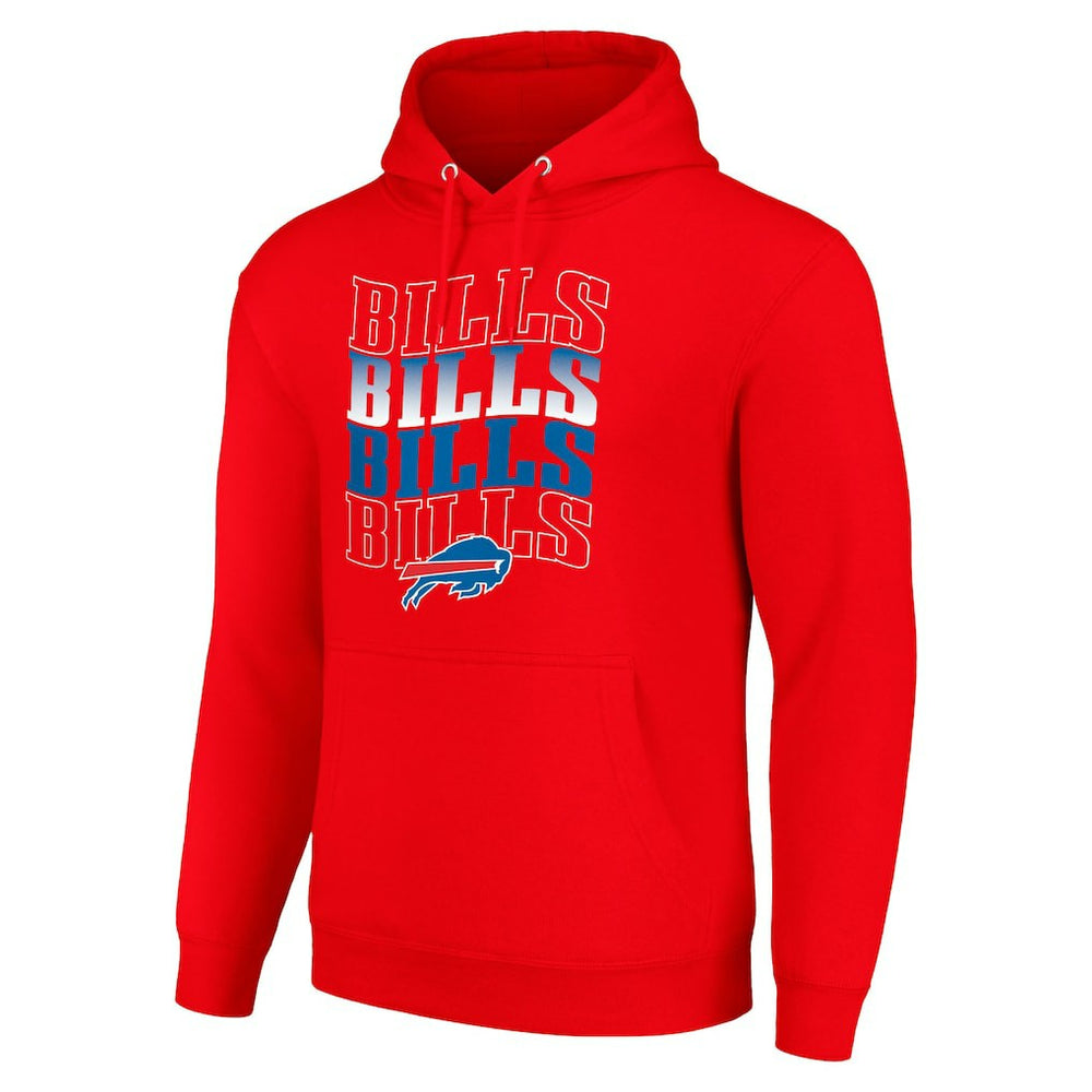 Buffalo Bills Starter Four Team Name Logo Fleece Pullover Hoodie - Red sale