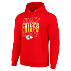 Kansas City Chiefs Starter Four Team Name Logo Fleece Pullover Hoodie - Red outlet