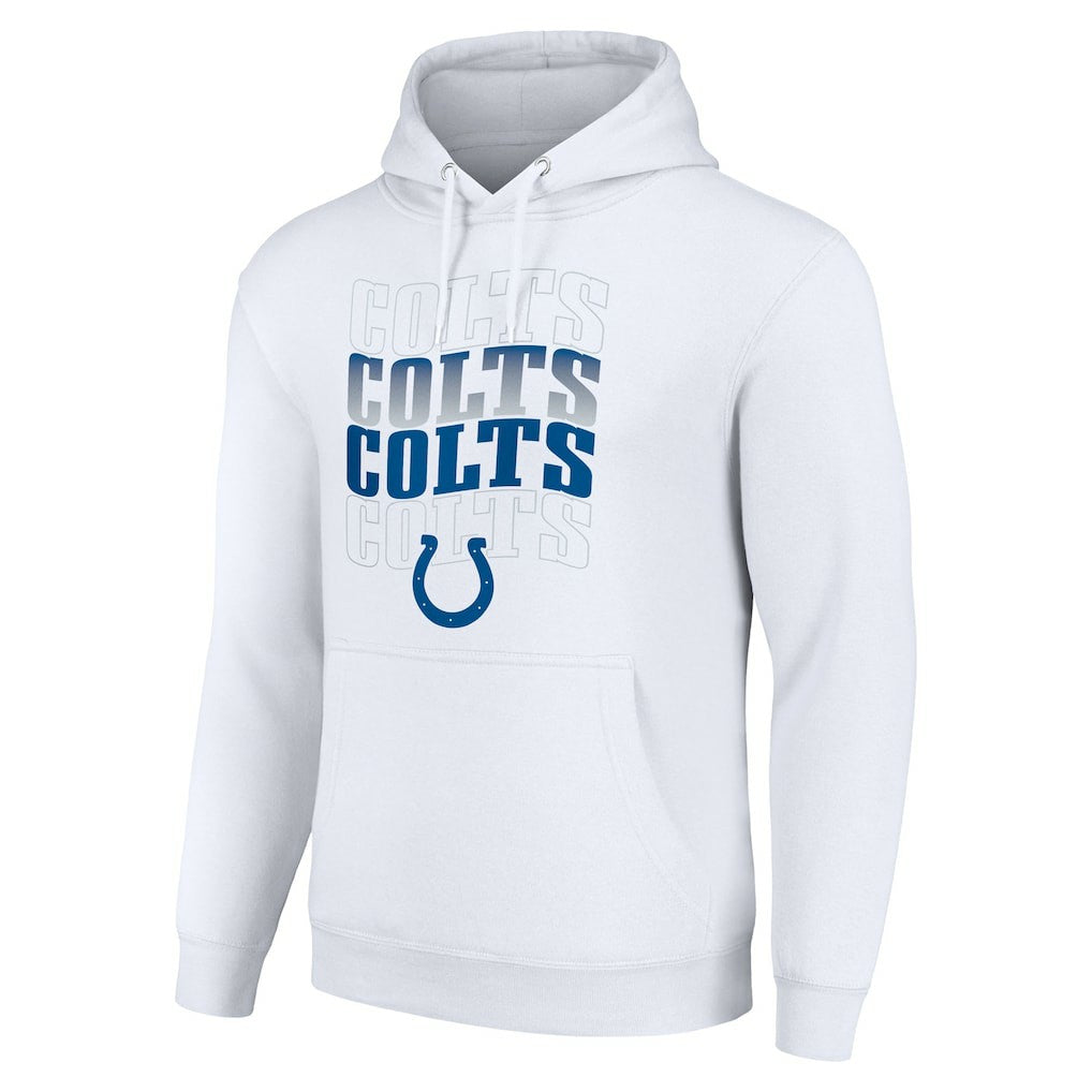 Indianapolis Colts Starter Four Team Name Logo Fleece Pullover Hoodie - White for sale