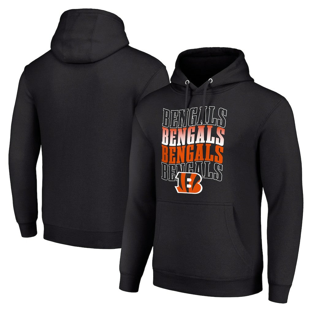 Cincinnati Bengals Starter Four Team Name Logo Fleece Pullover Hoodie - Black online