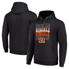 Cincinnati Bengals Starter Four Team Name Logo Fleece Pullover Hoodie - Black online