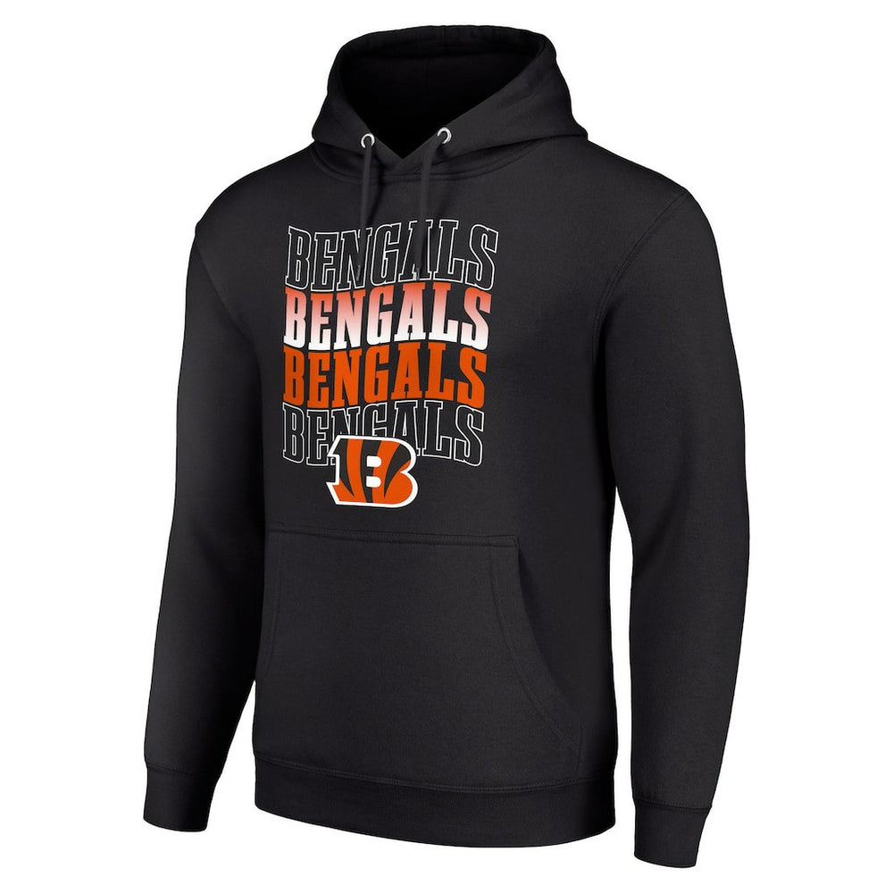 Cincinnati Bengals Starter Four Team Name Logo Fleece Pullover Hoodie - Black online