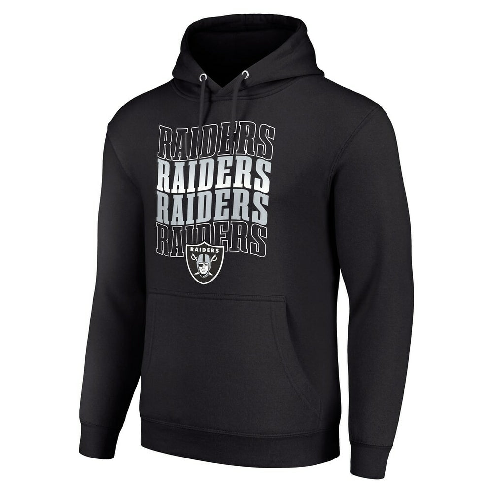 Las Vegas Raiders Starter Four Team Name Logo Fleece Pullover Hoodie - Black online