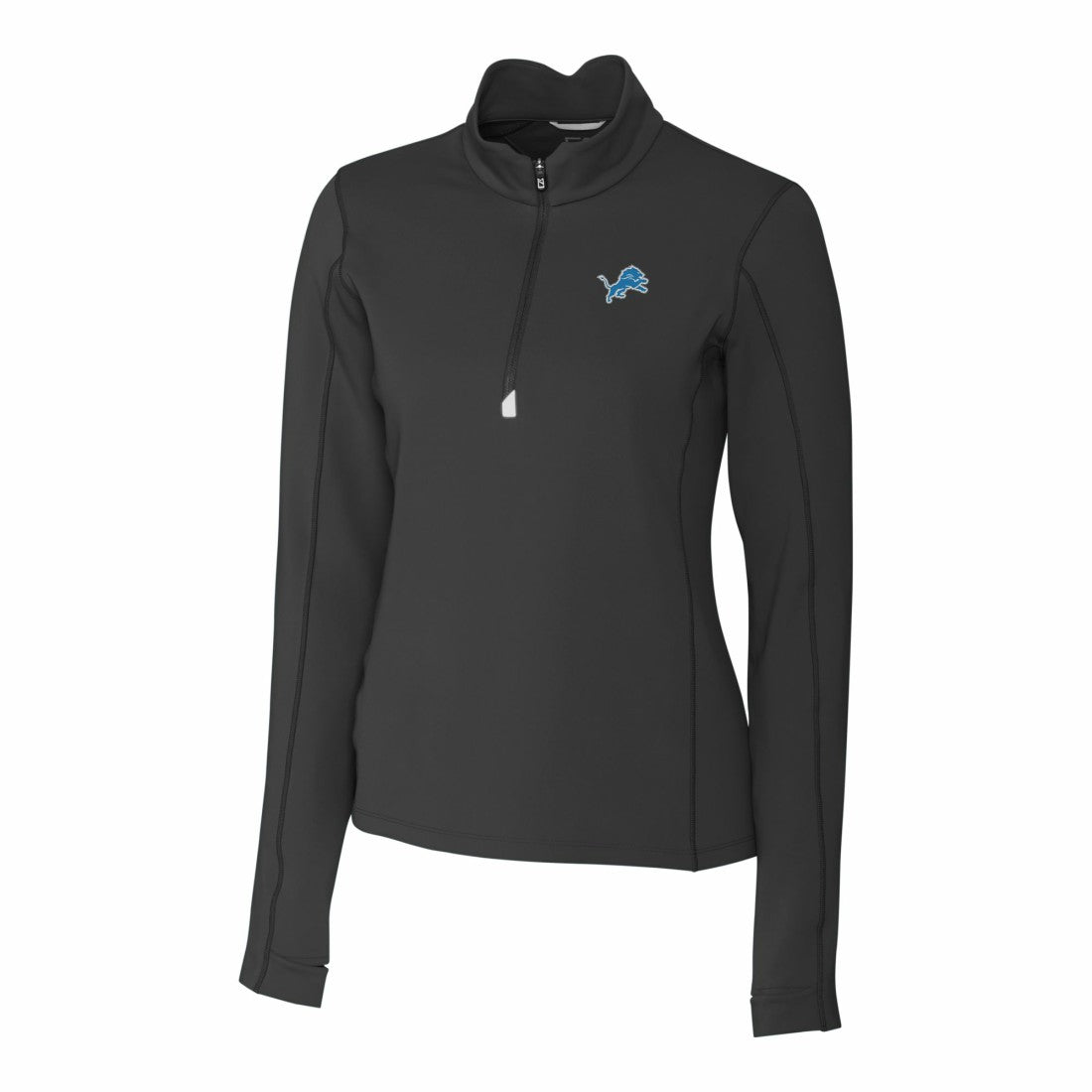 Detroit Lions Cutter & Buck Women's Traverse Stretch Quarter-Zip Pullover Top - Black for sale