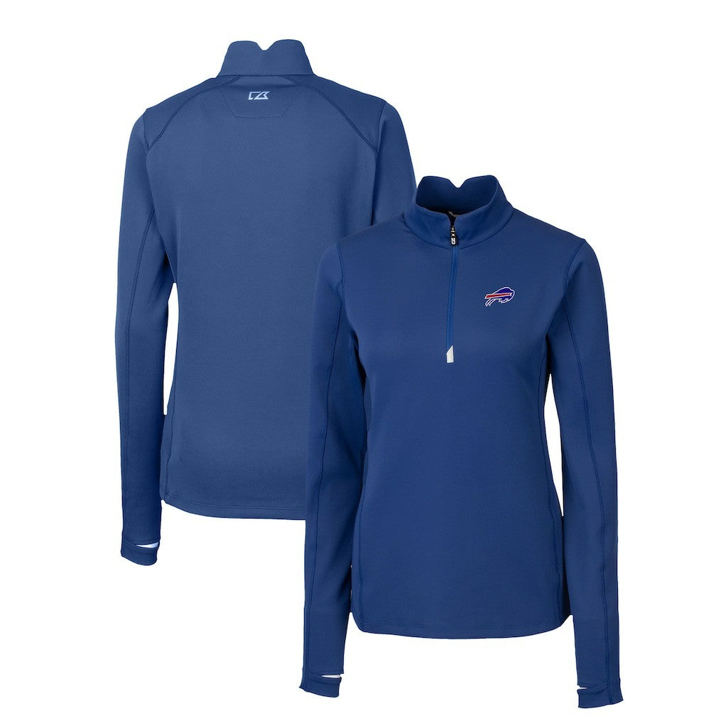 Buffalo Bills Cutter & Buck Women's Traverse Stretch Quarter-Zip Pullover Top - Royal online