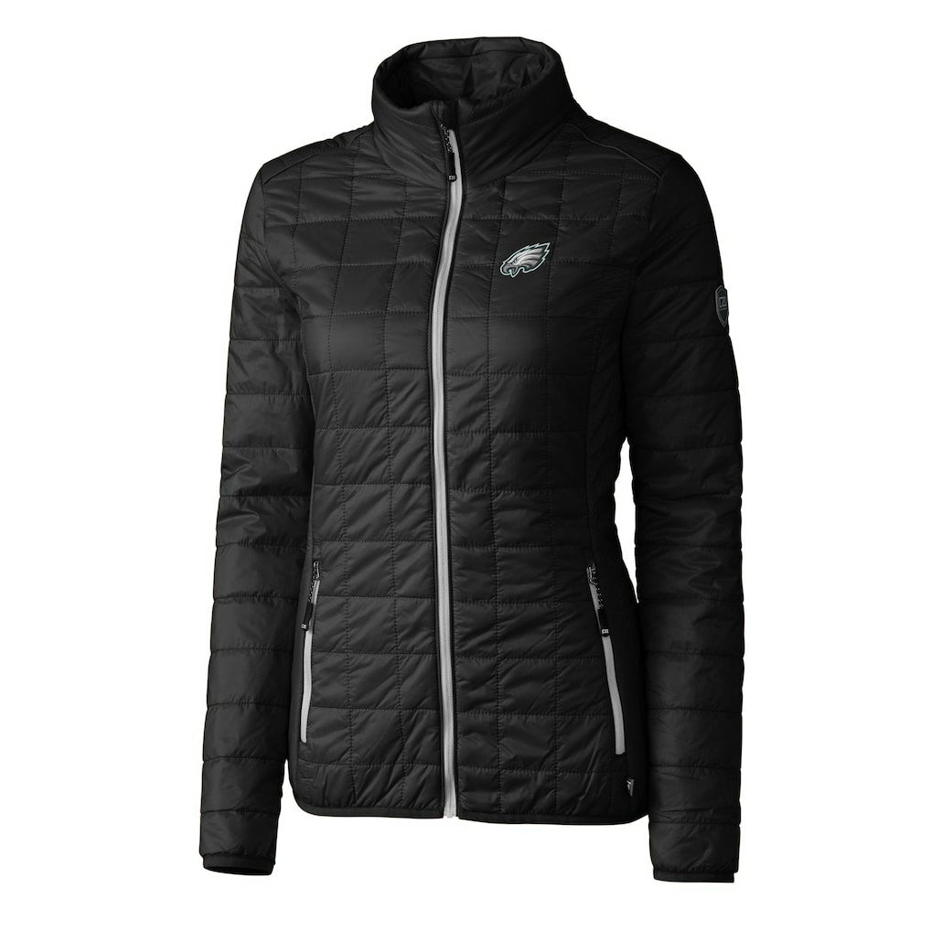 Philadelphia Eagles Cutter & Buck Women's Rainier PrimaLoft Eco Insulated Full-Zip Puffer Jacket - Black outlet