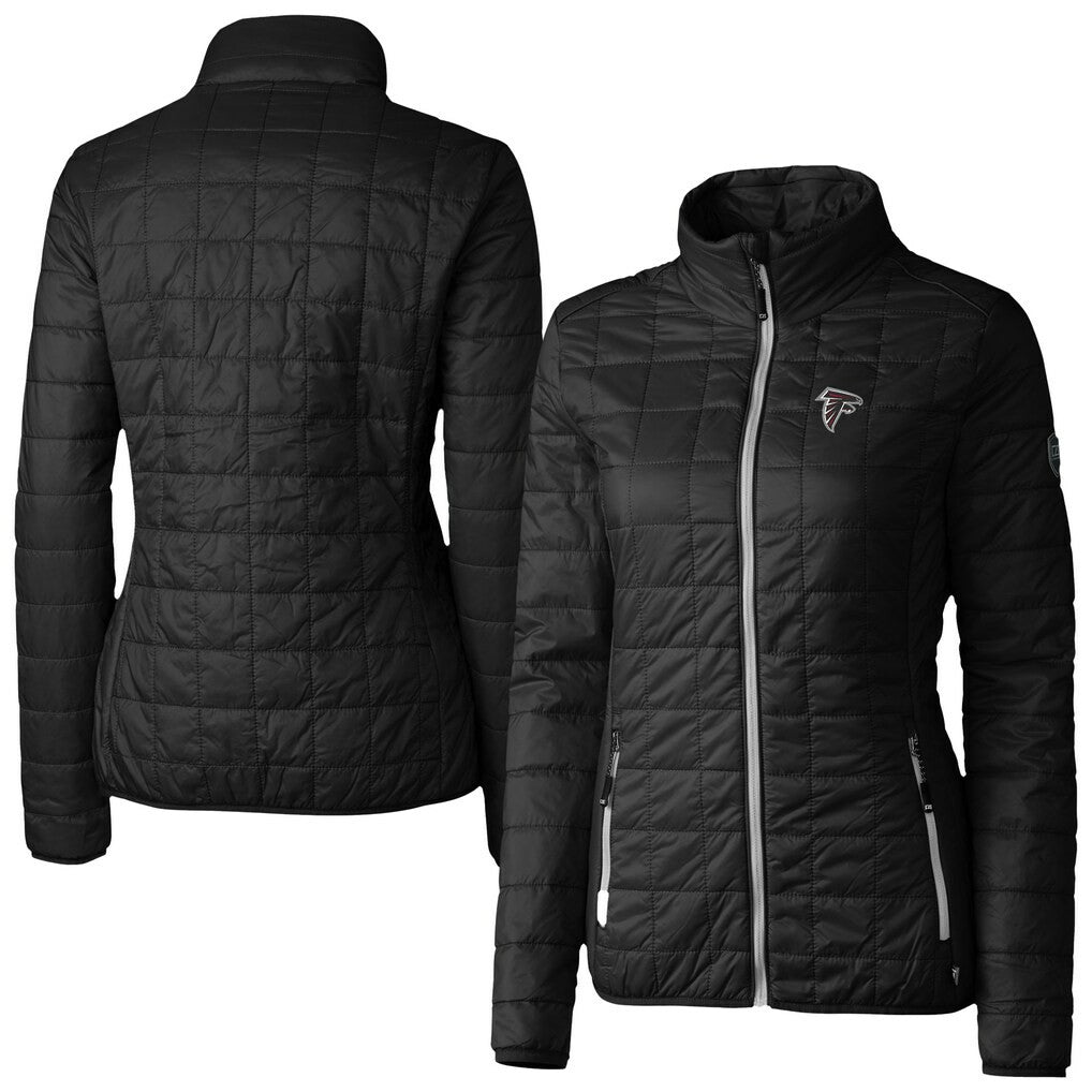 Atlanta Falcons Cutter & Buck Women's Rainier PrimaLoft Eco Insulated Full-Zip Puffer Jacket - Black discount